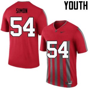 Youth Ohio State Buckeyes #54 John Simon Throwback Nike NCAA College Football Jersey In Stock AFH4344TB
